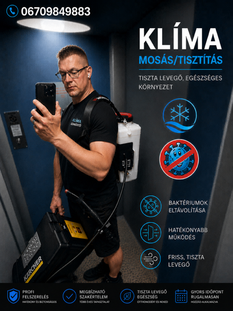 Profi klímatisztítás és klímamosás Kärcher mosóberendezéssel – baktériummentes, tiszta levegő